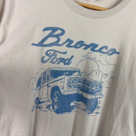 Junk Food Clothing Ford Bronco Graphic Tee - Tan and Blue Size Large - Picture 5 of 7